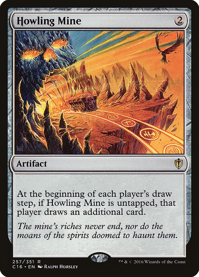 2016 Commander 2016 Howling Mine rare #257 rare card image
