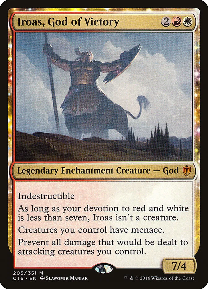 2016 Commander 2016 Iroas, God of Victory #205 mythic card image