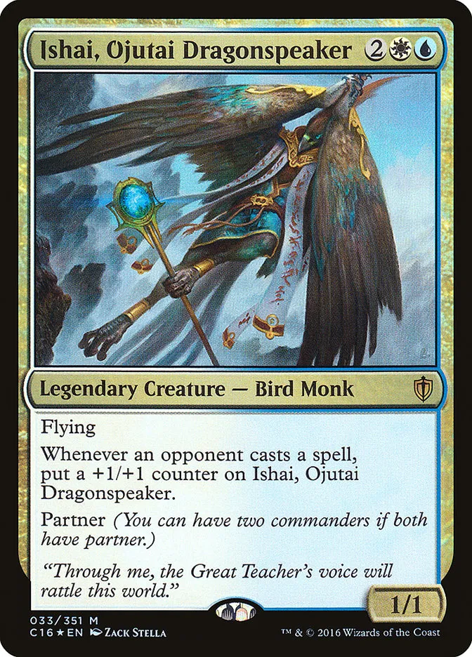 2016 Commander 2016 Ishai, Ojutai Dragonspeaker mythic #33 mythic card image