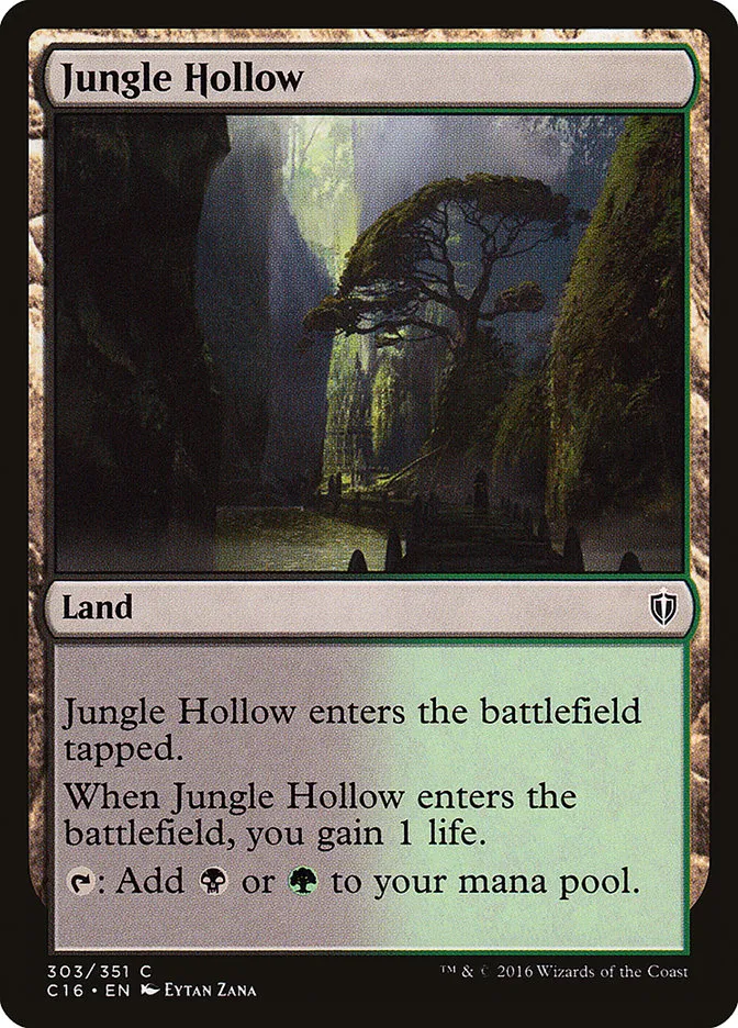 2016 Commander 2016 Jungle Hollow common #303 common card image
