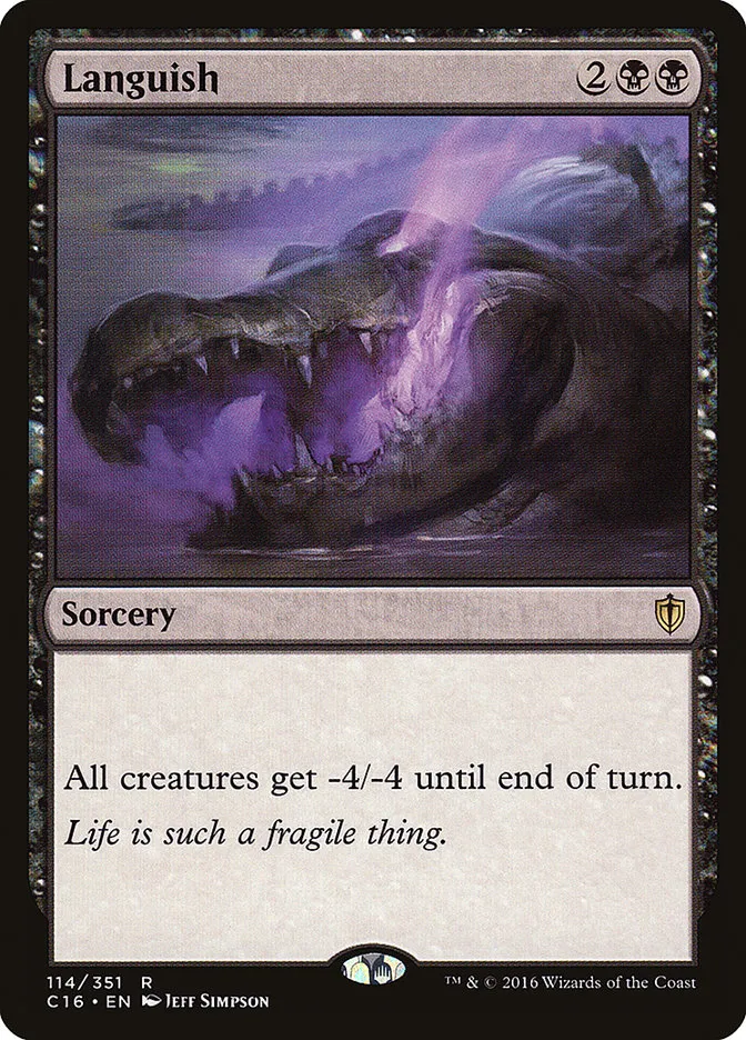 2016 Commander 2016 Languish rare #114 rare card image