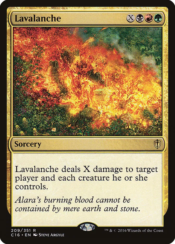 2016 Commander 2016 Lavalanche rare #209 rare card image