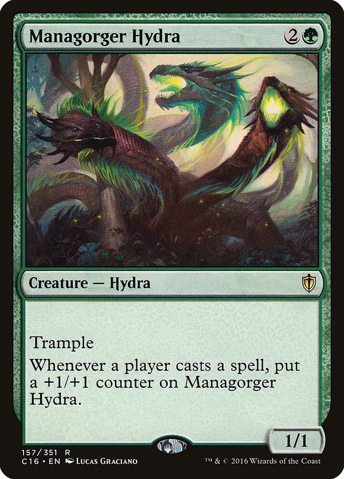 2016 Commander 2016 Managorger Hydra rare #157 rare card image