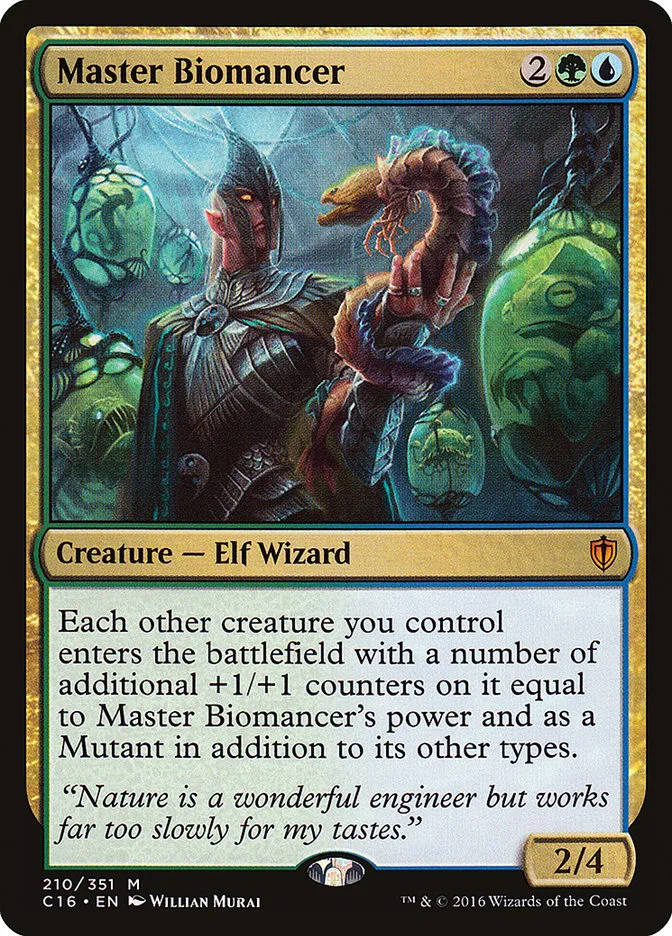 2016 Commander 2016 Master Biomancer mythic #210 mythic card image