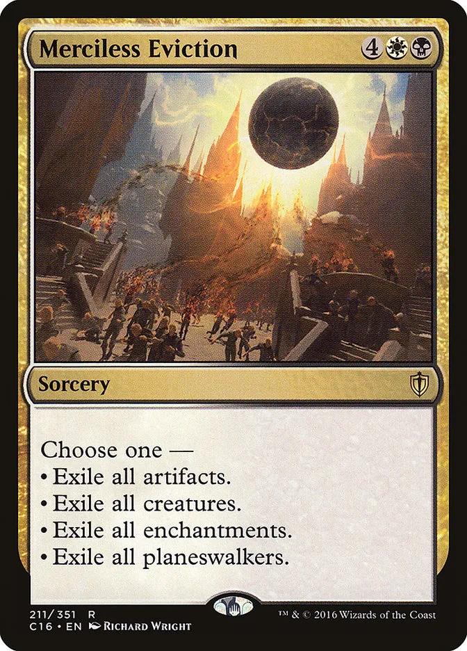 2016 Commander 2016 Merciless Eviction #211 rare card image