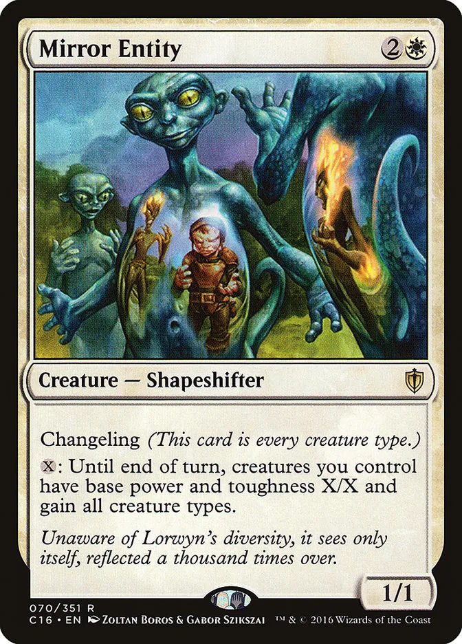 2016 Commander 2016 Mirror Entity rare #70 rare card image