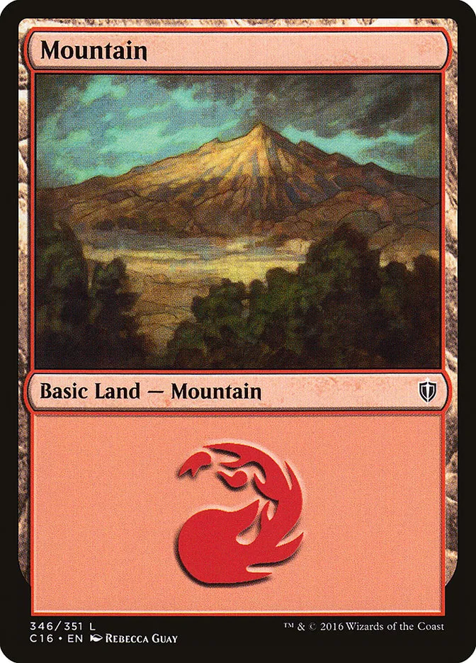 2016 Commander 2016 Mountain common #346 common card image