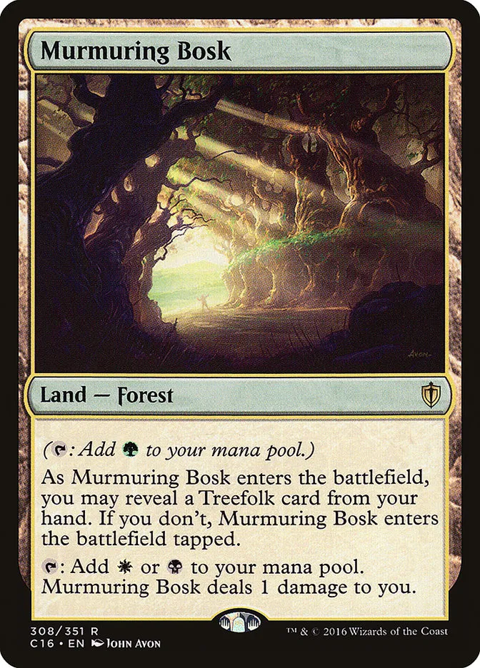 2016 Commander 2016 Murmuring Bosk rare #308 rare card image