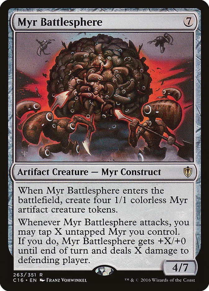 2016 Commander 2016 Myr Battlesphere #263 rare card image
