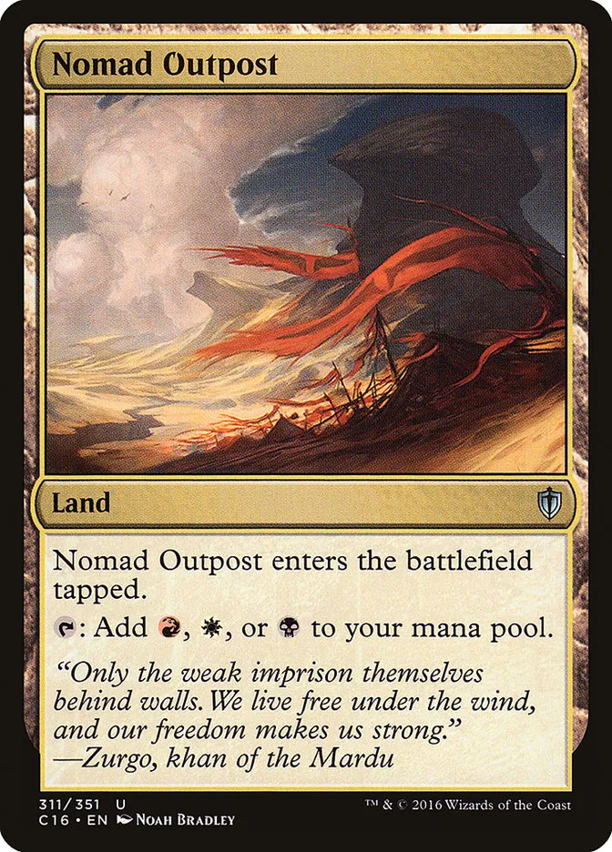 2016 Commander 2016 Nomad Outpost uncommon #311 uncommon card image