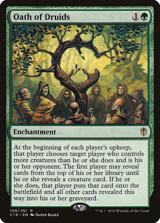 2016 Commander 2016 Oath of Druids #159 rare card image