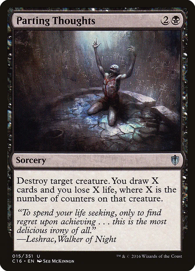 2016 Commander 2016 Parting Thoughts uncommon #15 uncommon card image