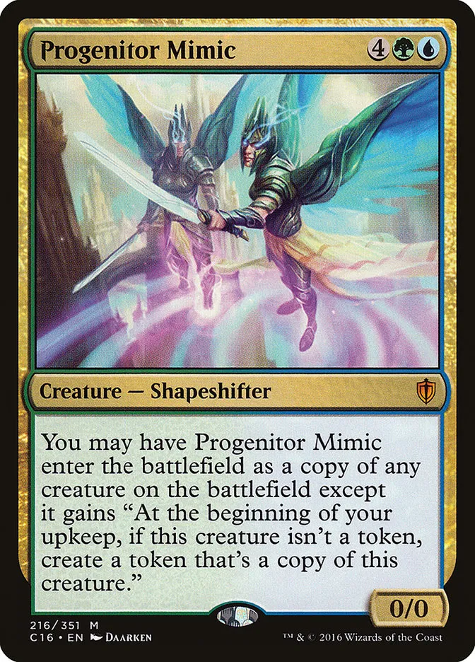 2016 Commander 2016 Progenitor Mimic mythic #216 mythic card image