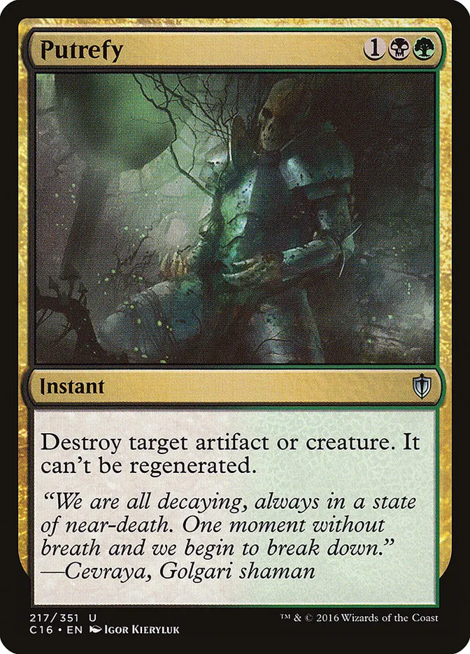 2016 Commander 2016 Putrefy uncommon #217 uncommon card image