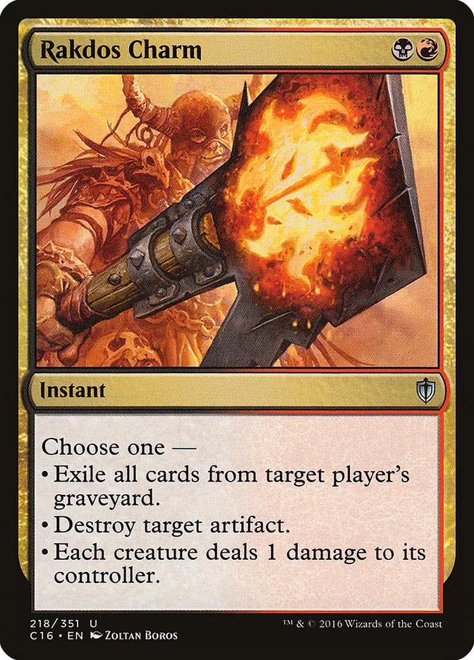2016 Commander 2016 Rakdos Charm uncommon #218 uncommon card image