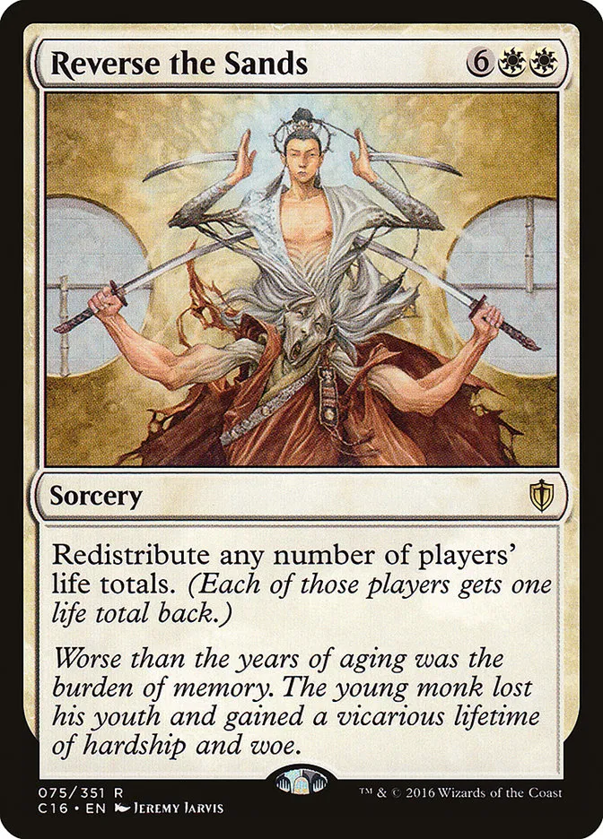 2016 Commander 2016 Reverse the Sands rare #75 rare card image