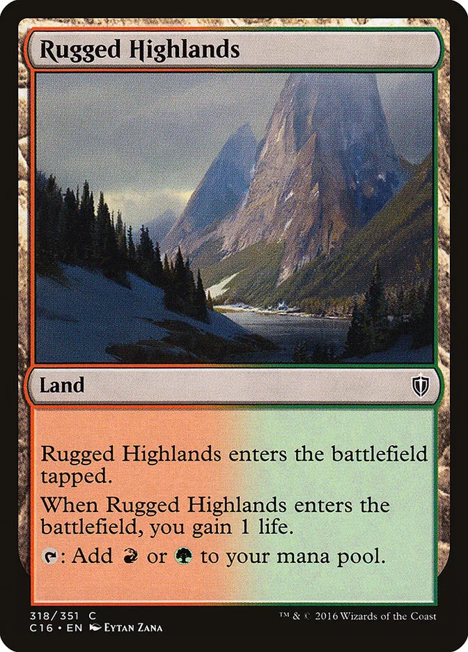 2016 Commander 2016 Rugged Highlands common #318 common card image