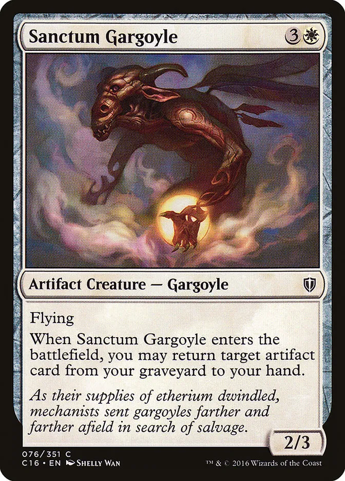 2016 Commander 2016 Sanctum Gargoyle common #76 common card image