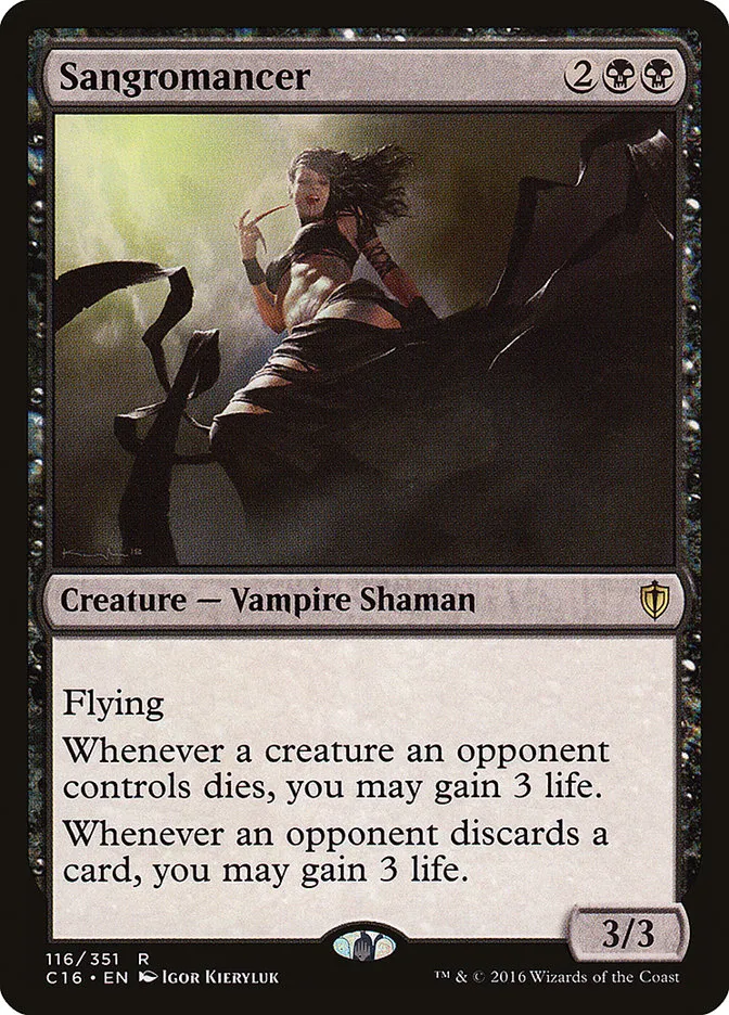2016 Commander 2016 Sangromancer rare #116 rare card image