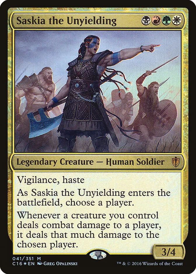 2016 Commander 2016 Saskia the Unyielding mythic #41 mythic card image