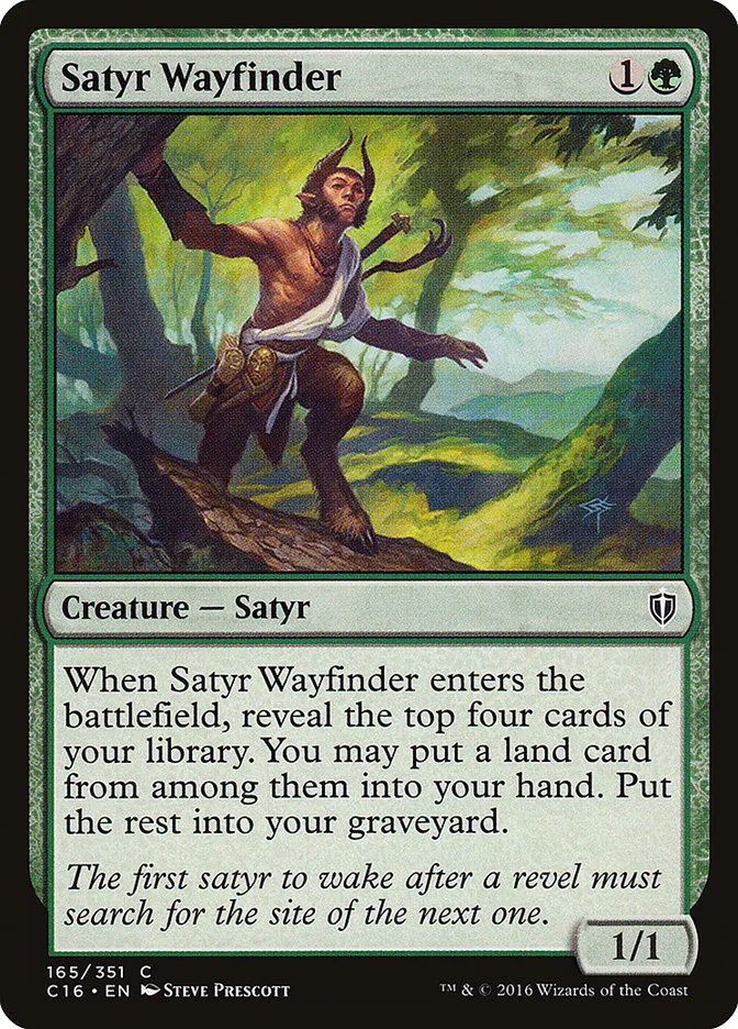 2016 Commander 2016 Satyr Wayfinder common #165 common card image