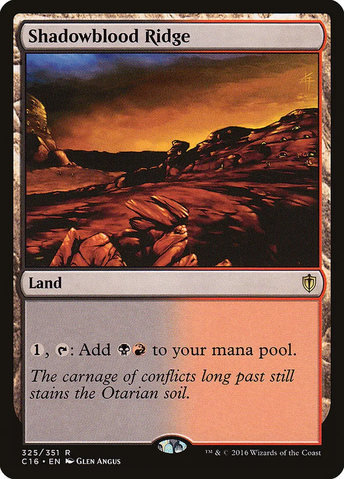 2016 Commander 2016 Shadowblood Ridge #325 rare card image