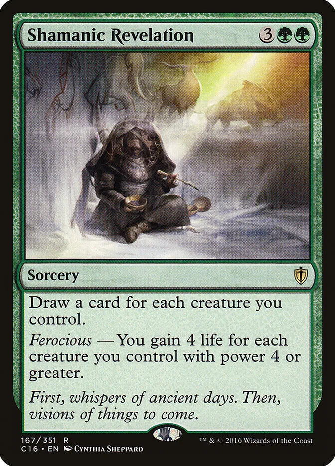 2016 Commander 2016 Shamanic Revelation #167 rare card image