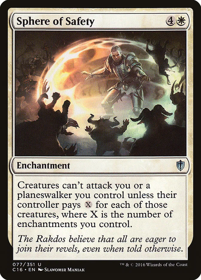 2016 Commander 2016 Sphere of Safety #77 uncommon card image