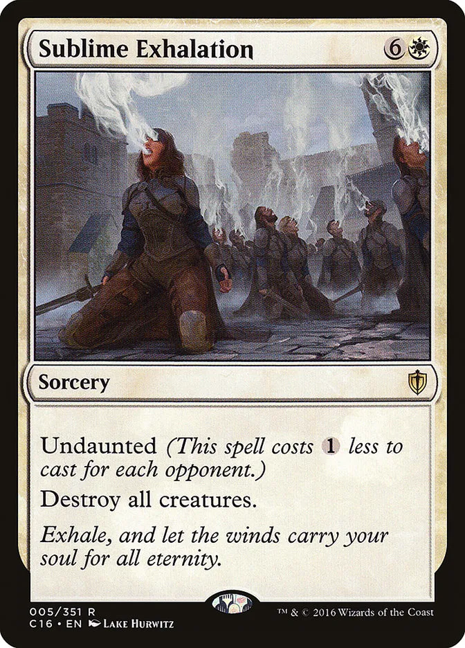 2016 Commander 2016 Sublime Exhalation rare #5 rare card image