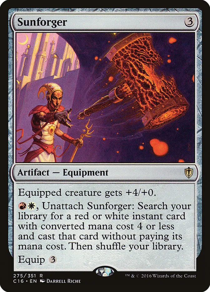 2016 Commander 2016 Sunforger rare #275 rare card image