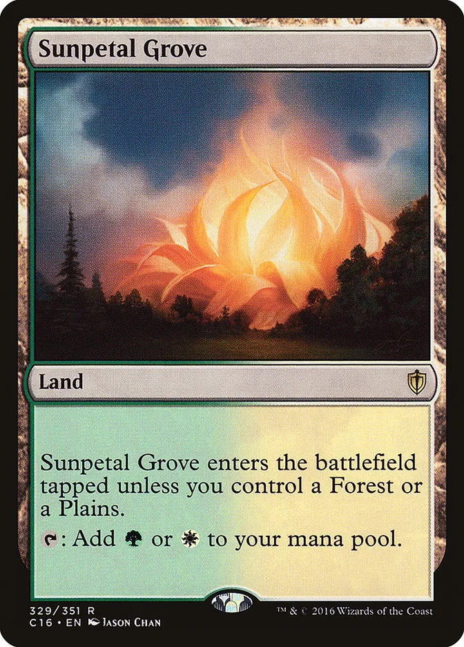 2016 Commander 2016 Sunpetal Grove #329 rare card image