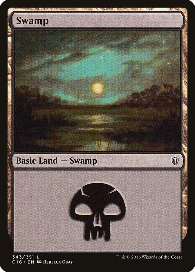 2016 Commander 2016 Swamp common #343 common card image