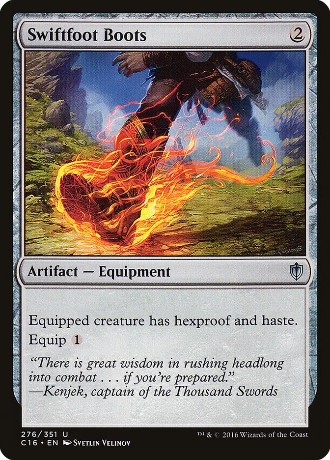 2016 Commander 2016 Swiftfoot Boots uncommon #276 uncommon card image