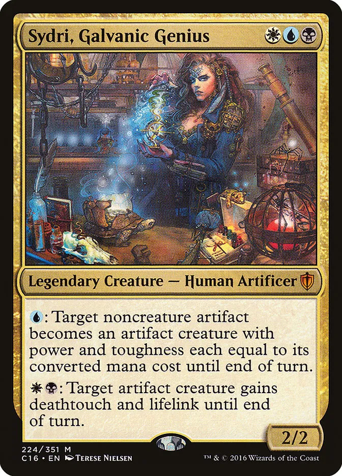 2016 Commander 2016 Sydri, Galvanic Genius #224 mythic card image