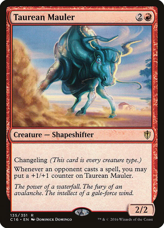 2016 Commander 2016 Taurean Mauler rare #135 rare card image