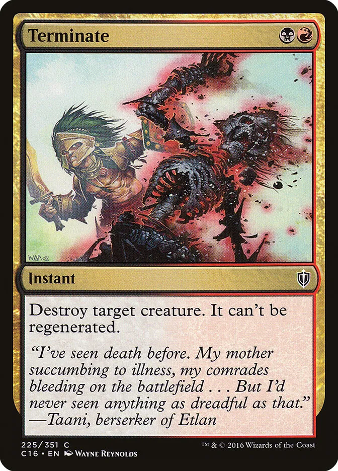 2016 Commander 2016 Terminate common #225 common card image