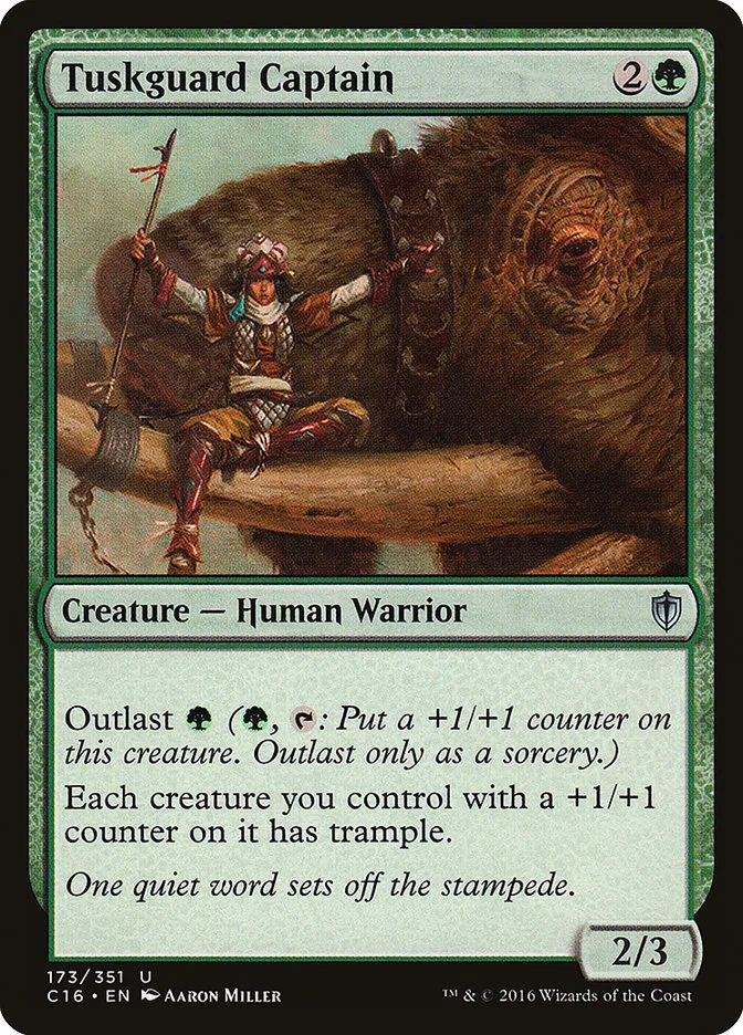 2016 Commander 2016 Tuskguard Captain uncommon #173 uncommon card image