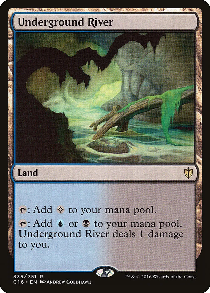2016 Commander 2016 Underground River rare #335 rare card image