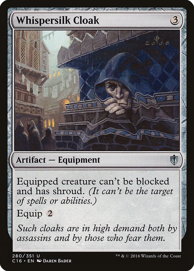 2016 Commander 2016 Whispersilk Cloak uncommon #280 uncommon card image