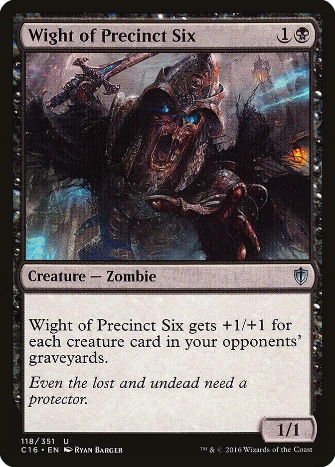 2016 Commander 2016 Wight of Precinct Six #118 uncommon card image