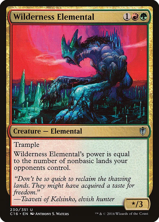 2016 Commander 2016 Wilderness Elemental uncommon #230 uncommon card image