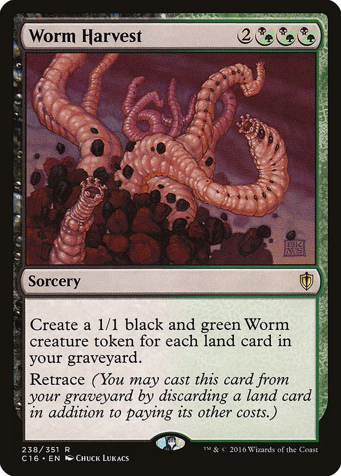 2016 Commander 2016 Worm Harvest rare #238 rare card image