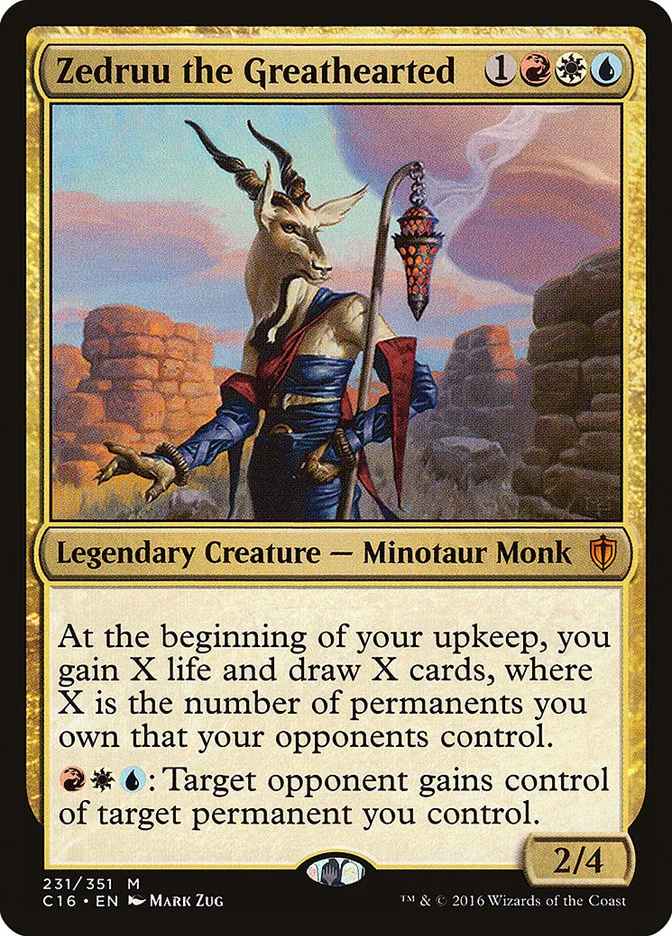 2016 Commander 2016 Zedruu the Greathearted #231 mythic card image