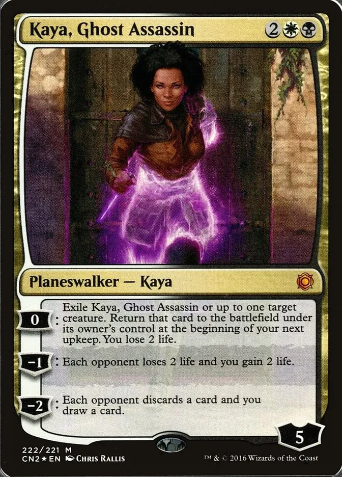 2016 Conspiracy: Take the Crown Kaya, Ghost Assassin #222 mythic card image