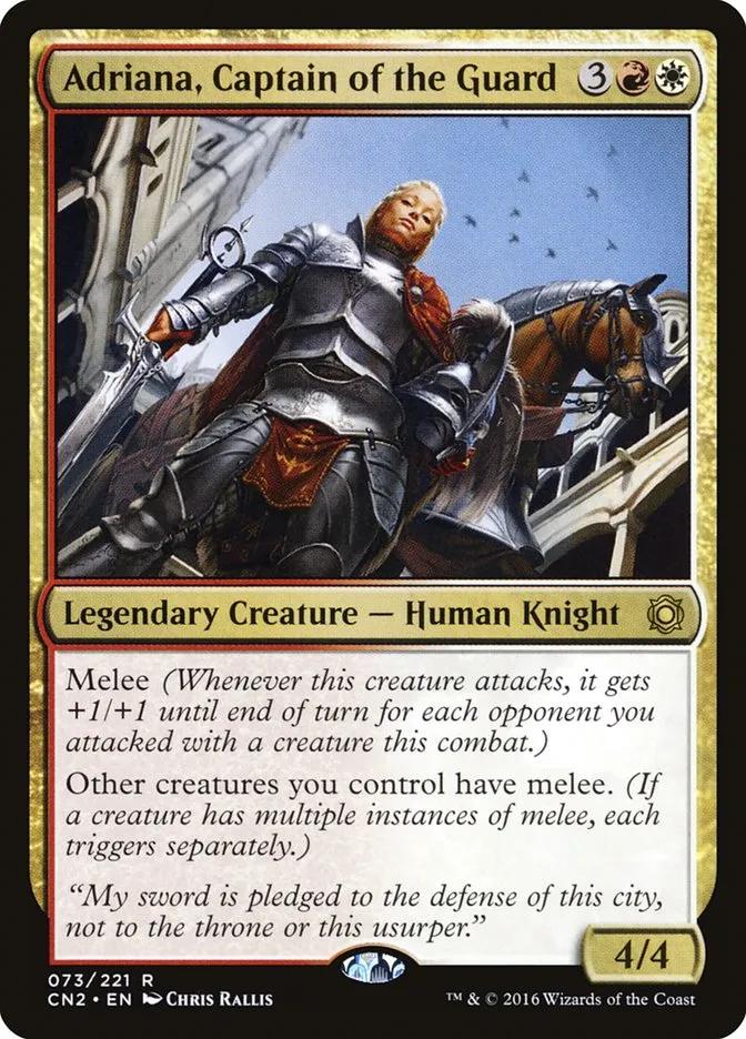 2016 Conspiracy: Take the Crown Adriana, Captain of the Guard #73 rare card image