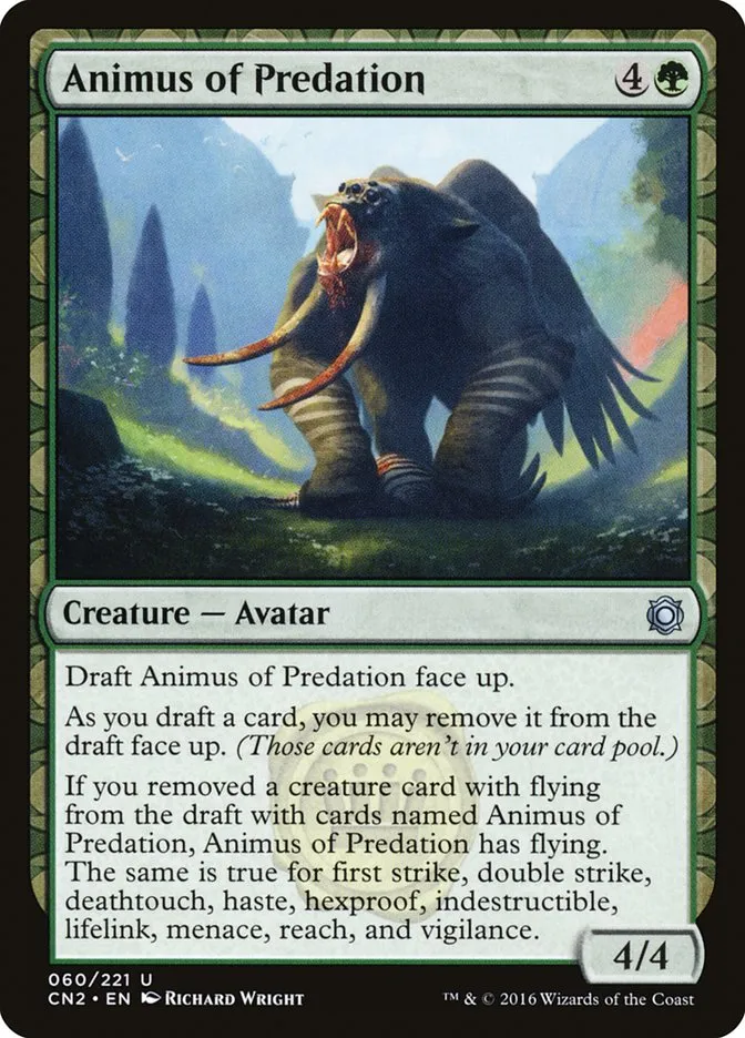 2016 Conspiracy: Take the Crown Animus of Predation #60 uncommon card image