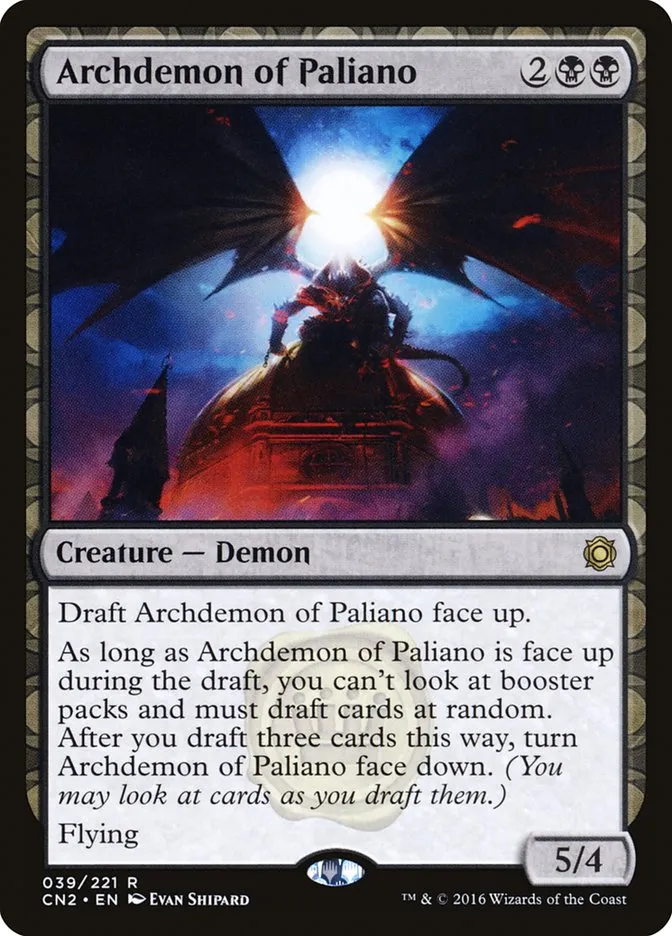 2016 Conspiracy: Take the Crown Archdemon of Paliano #39 rare card image