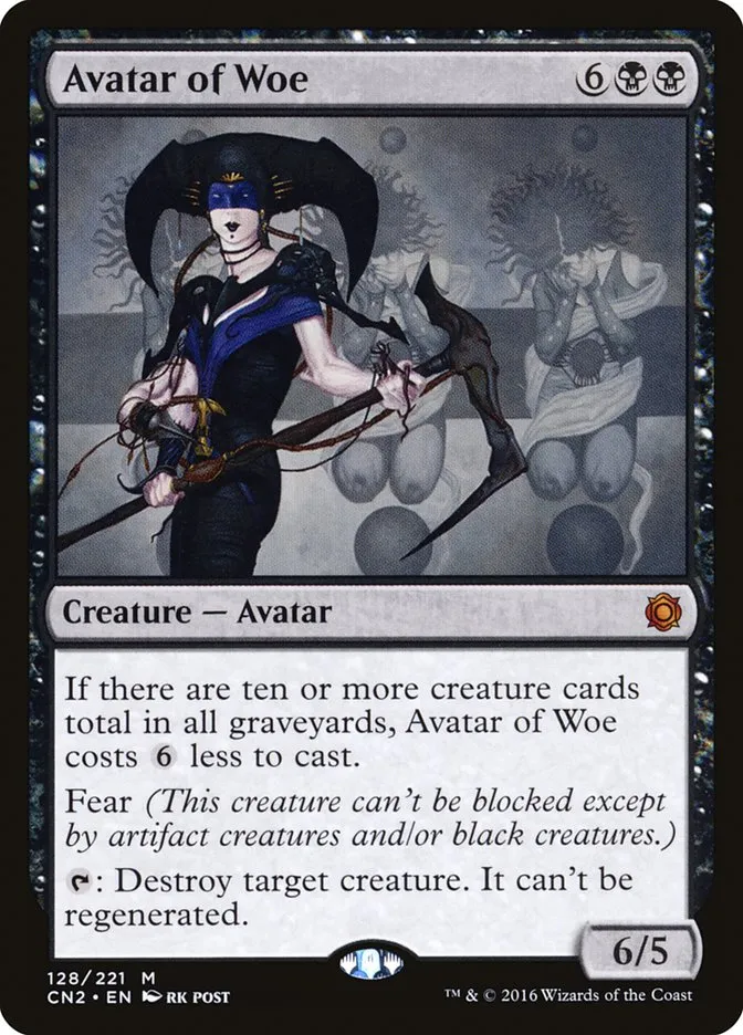 2016 Conspiracy: Take the Crown Avatar of Woe #128 mythic card image