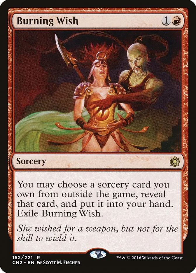 2016 Conspiracy: Take the Crown Burning Wish #152 rare card image