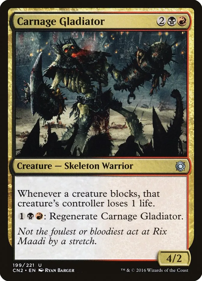 2016 Conspiracy: Take the Crown Carnage Gladiator uncommon #199 uncommon card image